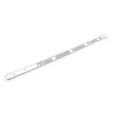   Mérőszalag / acél vonalzó mérettáblázattal, 100 cm-es hosszban - fehér (3 db-os csomagolás)