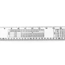 Mérőszalag / acél vonalzó mérettáblázattal, 100 cm-es hosszban - fehér (3 db-os csomagolás)