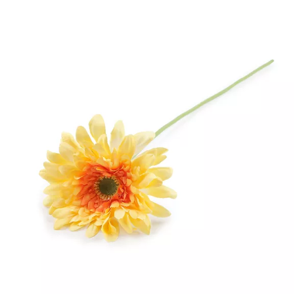 Mesterséges gerbera hosszú száron - 2 sárga (1 db-os csomagolás) Mesterséges gerbera hosszú száron - 2 sárga (1 db-os csomagolás)