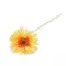 Mesterséges gerbera hosszú száron - 2 sárga (1 db-os csomagolás)