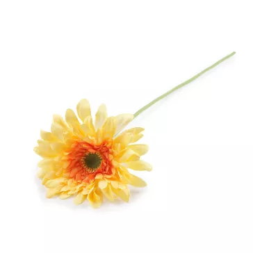   Mesterséges gerbera hosszú száron - 2 sárga (6 db-os csomagolás)