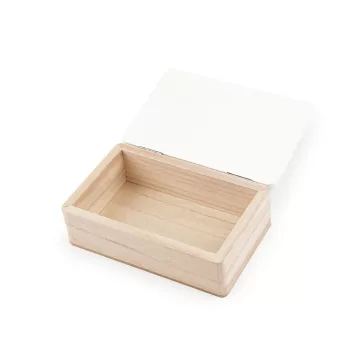   Fa doboz mintás 10x16 cm - természetes közepes (1 db-os csomagolás)