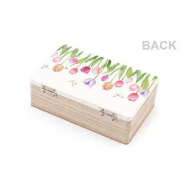   Fa doboz mintás 10x16 cm - természetes közepes (1 db-os csomagolás)