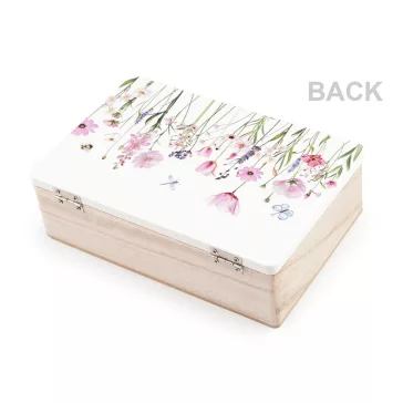   Fa doboz mintás 13x20 cm - természetes közepes (1 db-os csomagolás)