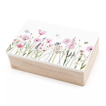   Fa doboz mintás 13x20 cm - természetes közepes (3 db-os csomagolás)