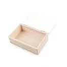 Fa doboz mintás 13x20 cm - természetes közepes (3 db-os csomagolás)