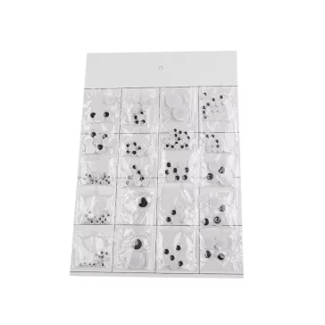   Mozgó szemek, ragasztható, több méretekben - fekete (100 zacskó)