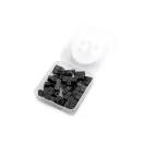 Mágnes gombok és apróáruk bemutatásához 8x8 mm - fekete (100 db-os csomagolás)