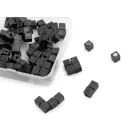 Mágnes gombok és apróáruk bemutatásához 8x8 mm - fekete (100 db-os csomagolás)
