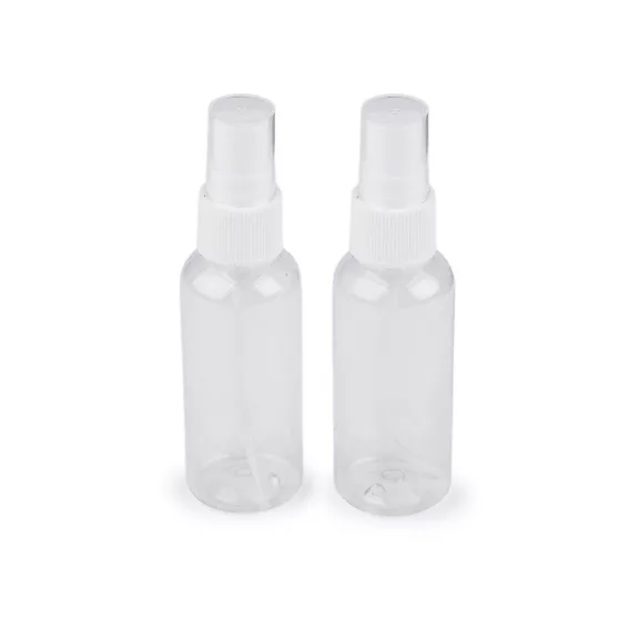 Műanyag szórófejes flakon 50 ml - 1 Transparent 2 fedél (2 db-os csomagolás) Műanyag szórófejes flakon 50 ml - 1 Transparent 2 fedél (2 db-os csomagolás)