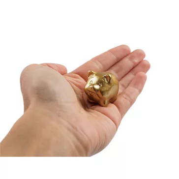   Mini arany malacka szerencsehozó - arany (1 db-os csomagolás)