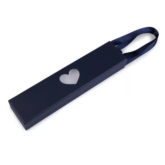 Ékszerdoboz szív alakú ablakocskával és füllel, 5x22 cm - 4 blue dark (1 db-os csomagolás) Ékszerdoboz szív alakú ablakocskával és füllel, 5x22 cm - 4 blue dark (1 db-os csomagolás)