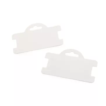   Akasztható karkötő tartó 9,5x5,5 cm - fehér (600 db-os csomagolás)