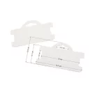 Akasztható karkötő tartó 9,5x5,5 cm - fehér (600 db-os csomagolás)
