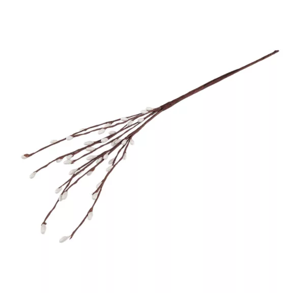 Műanyag ág rügyekkel dróton - 1 fehér (10 db-os csomagolás) Műanyag ág rügyekkel dróton - 1 fehér (10 db-os csomagolás)