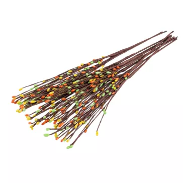   Műanyag ág rügyekkel dróton - 2 multicolor (10 db-os csomagolás)