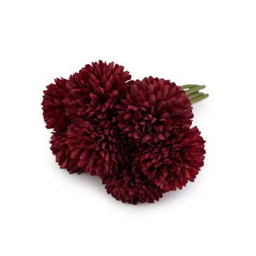 Műdália csokor - 4 sötétpiros (5 bunch)