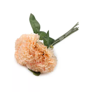 Mesterséges szegfűcsokor - 2 lazacrózsaszín (5 bunch)