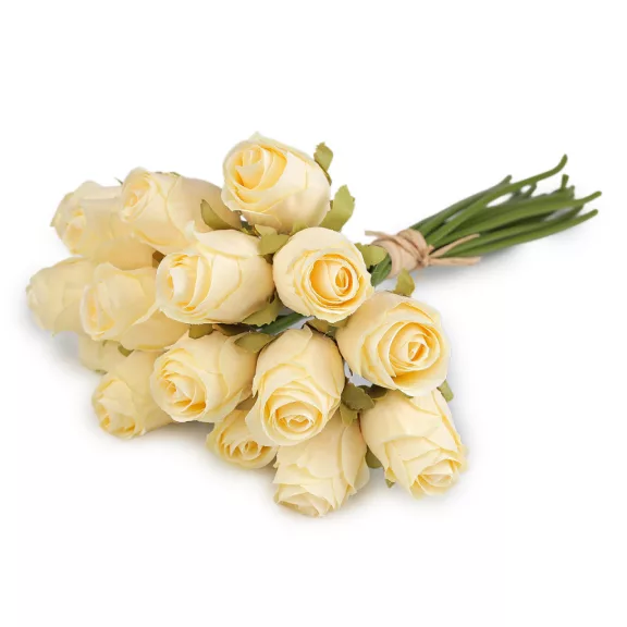 Műrózsa csokor, 16 szálas köteg - 2 krém világos (4 bunch) Műrózsa csokor, 16 szálas köteg - 2 krém világos (4 bunch)