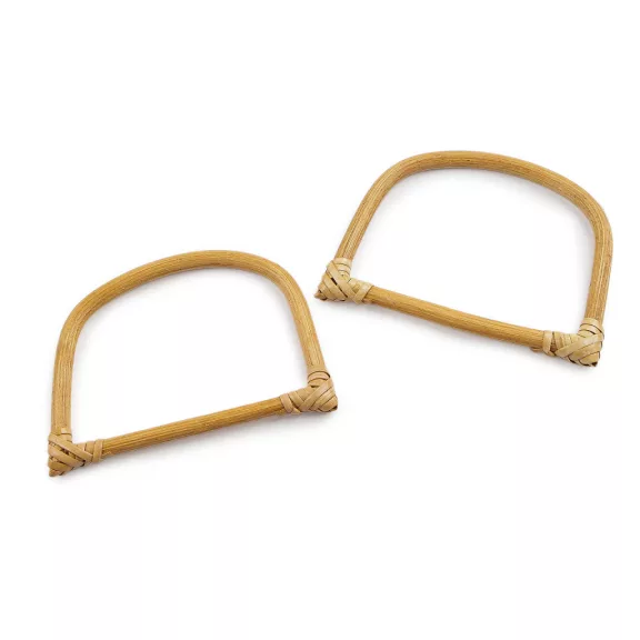 Bambusz táskafül / táskafogattyú 13x9,5 cm - természetes közepes (2 db-os csomagolás) Bambusz táskafül / táskafogattyú 13x9,5 cm - természetes közepes (2 db-os csomagolás)