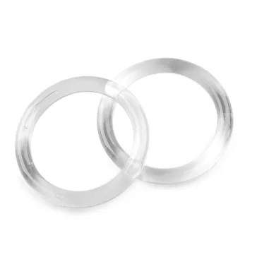   Műanyag táskafül / karikák mini táskákhoz transzparens Ø8 cm - átlátszó (30 db-os csomagolás)