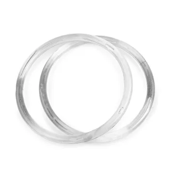   Műanyag táskafül / karikák mini táskákhoz transzparens Ø16 cm - átlátszó (4 db-os csomagolás)