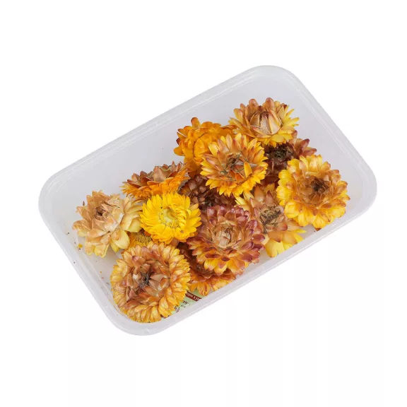 Szárított / stabilizált szalmavirág száraz és vizes tűzéshez - 2 narancssárga (3 box) Szárított / stabilizált szalmavirág száraz és vizes tűzéshez - 2 narancssárga (3 box)