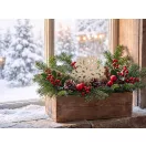 Fa hópehely akasztóval Ø15 cm - természeti (1 db-os csomagolás) Fa hópehely akasztóval Ø15 cm - természeti (1 db-os csomagolás)