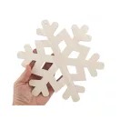 Fa hópehely akasztóval Ø20 cm - természeti (1 db-os csomagolás) Fa hópehely akasztóval Ø20 cm - természeti (1 db-os csomagolás)