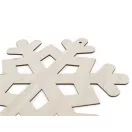 Fa hópehely akasztóval Ø20 cm - természeti (5 db-os csomagolás) Fa hópehely akasztóval Ø20 cm - természeti (5 db-os csomagolás)