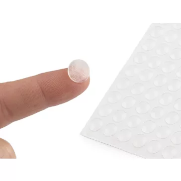  Öntapadó csúszásgátló szilikon talpak 100 db, Ø10 mm - átlátszó (1 kártya)