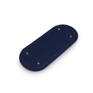   Táskaalj kézitáskához lábakkal 12x25 cm - 3 sötétkék arany (4 db-os csomagolás)