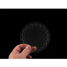 Műanyag horgolható alap / kosár alap és poháralátét alap, Ø10 cm - átlátszó (10 db-os csomagolás)