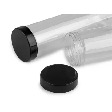   Műanyag fiola csavaros tetővel Ø5; 6 cm - 1 (Ø5 cm) Transparent (20 db-os csomagolás)