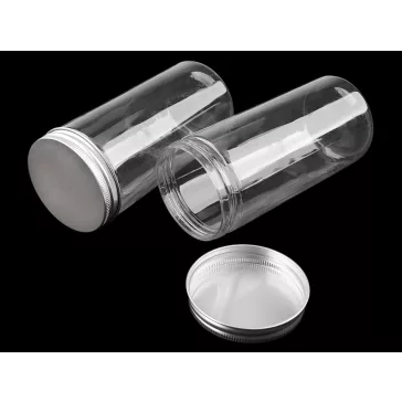   Műanyag fiola csavaros tetővel Ø5; 6 cm - 2 (Ø6 cm) Transparent (20 db-os csomagolás)