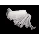 Virágos organza mandzstta 28 cm széles - 1 fehér (1 db-os csomagolás)