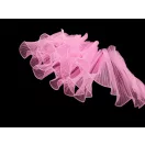 Virágos organza mandzstta 28 cm széles - 2 rózsaszín (1 db-os csomagolás)