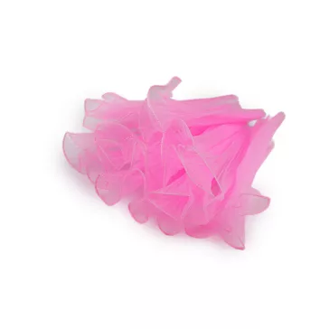   Virágos organza mandzstta 28 cm széles - 2 rózsaszín (5 db-os csomagolás)