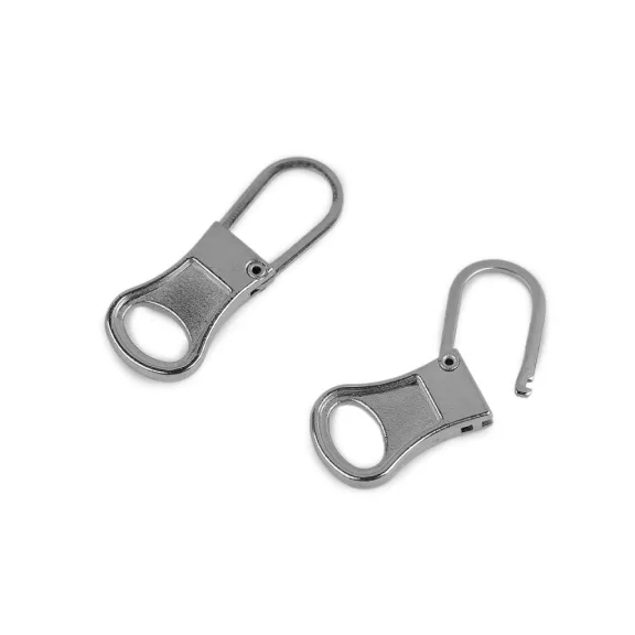Pótcipzárhúzó / javító húzóka nyitható - 1 nikkel (10 db-os csomagolás) Pótcipzárhúzó / javító húzóka nyitható - 1 nikkel (10 db-os csomagolás)