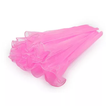   Virágos organza mandzstta 48 cm széles - 2 rózsaszín (1 db-os csomagolás)