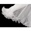 Virágos organza mandzstta gyöngyökkel 48 cm széles - 1 fehér (1 db-os csomagolás) Virágos organza mandzstta gyöngyökkel 48 cm széles - 1 fehér (1 db-os csomagolás)