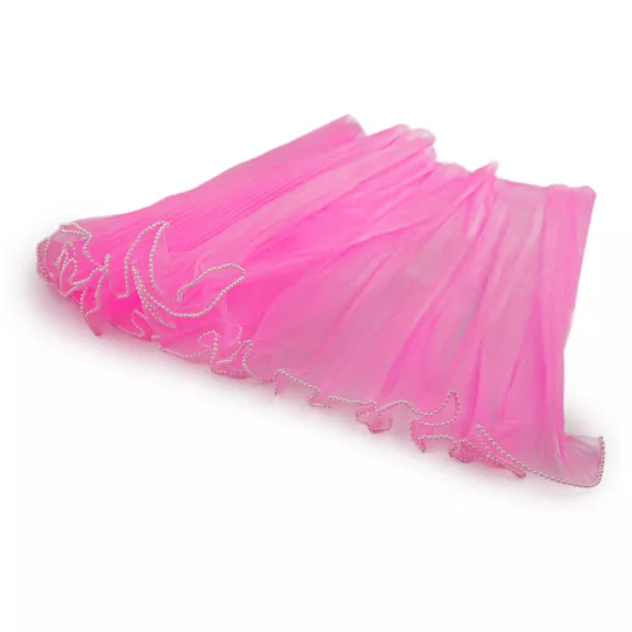Virágos organza mandzstta gyöngyökkel 48 cm széles - 2 rózsás pink vil. (1 db-os csomagolás) Virágos organza mandzstta gyöngyökkel 48 cm széles - 2 rózsás pink vil. (1 db-os csomagolás)