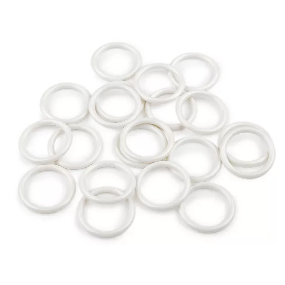 Műanyag függönykarika Ø25 mm és körbehorgoláshoz - 1 tejfehér (20 db-os csomagolás) Műanyag függönykarika Ø25 mm és körbehorgoláshoz - 1 tejfehér (20 db-os csomagolás)