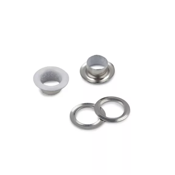 Ringli alátéttel belső Ø 5 mm / külső Ø 8 mm - 1 fehér lakkozott (1000 pr) Ringli alátéttel belső Ø 5 mm / külső Ø 8 mm - 1 fehér lakkozott (1000 pr)