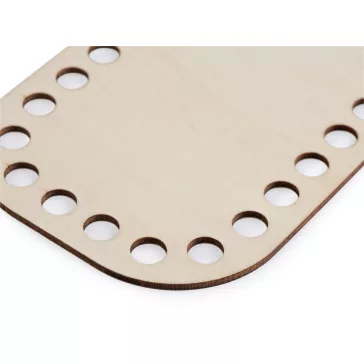  Horgoláshoz / kosárkészítéshez való fa alap 10x30 cm - természetes világos (5 db-os csomagolás)