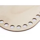 Horgoláshoz / kosárkészítéshez való fa alap 15x25 cm - természetes világos (5 db-os csomagolás)