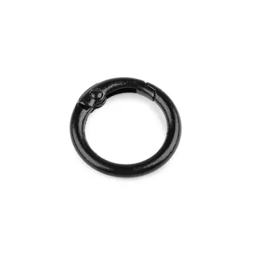   Karabiner karika lakkozott Ø18 mm - 6 fekete (50 db-os csomagolás)