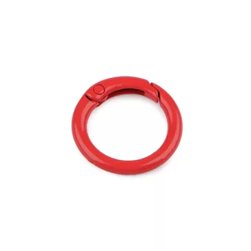   Karabiner karika lakkozott Ø18 mm - 9 piros (50 db-os csomagolás)