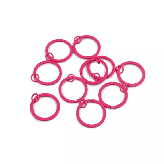 Lapos lakkozott kulcskarika összekötő szemmel, Ø30 mm kulcstartókhoz - 4 pink (100 db-os csomagolás) Lapos lakkozott kulcskarika összekötő szemmel, Ø30 mm kulcstartókhoz - 4 pink (100 db-os csomagolás)