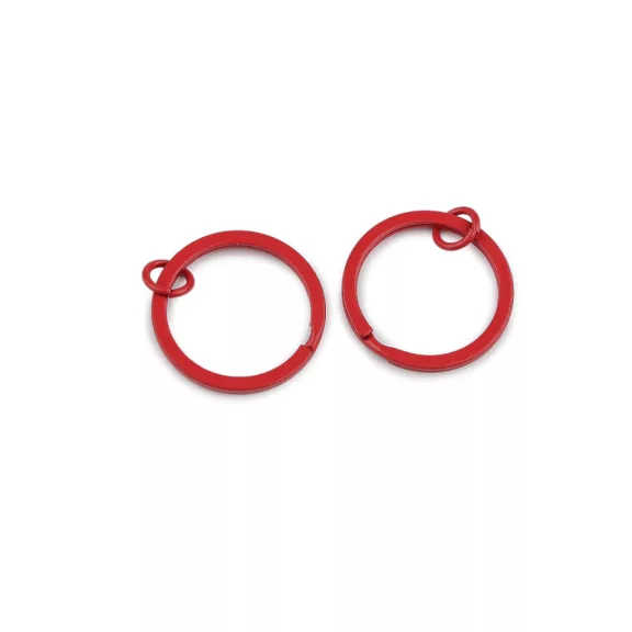 Lapos lakkozott kulcskarika összekötő szemmel, Ø30 mm kulcstartókhoz - 5 piros (10 db-os csomagolás) Lapos lakkozott kulcskarika összekötő szemmel, Ø30 mm kulcstartókhoz - 5 piros (10 db-os csomagolás)